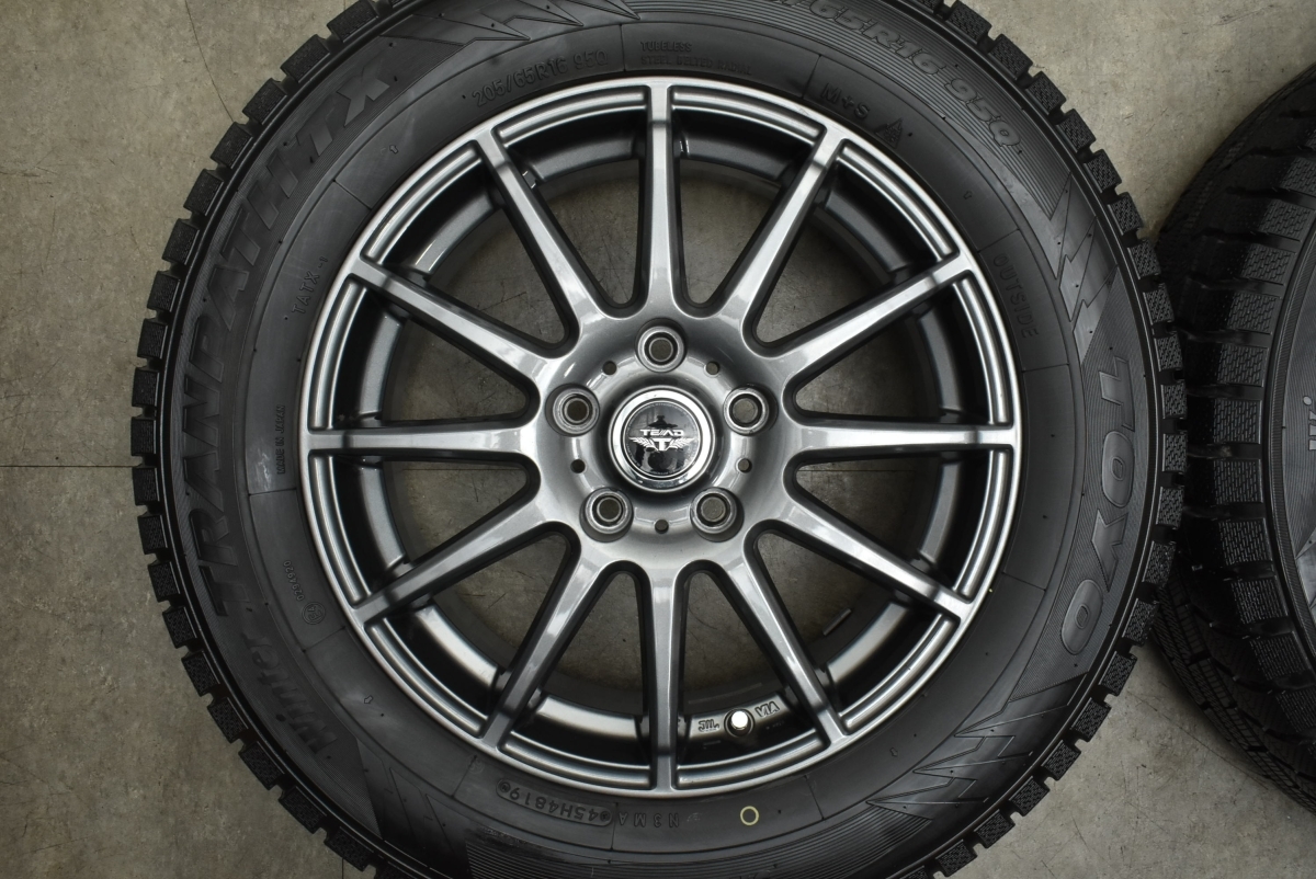 【美品 バリ溝】TEAD 16in 6.5J +40 PCD114.3 トーヨー ウィンタートランパス TX 205/65R16 10アルファード オデッセイ ヴェゼル CX-3_画像3