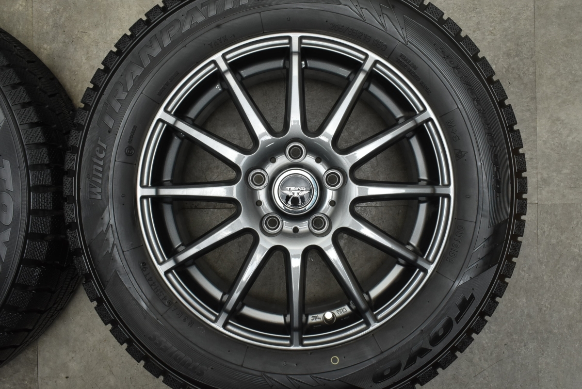 【美品 バリ溝】TEAD 16in 6.5J +40 PCD114.3 トーヨー ウィンタートランパス TX 205/65R16 10アルファード オデッセイ ヴェゼル CX-3_画像4