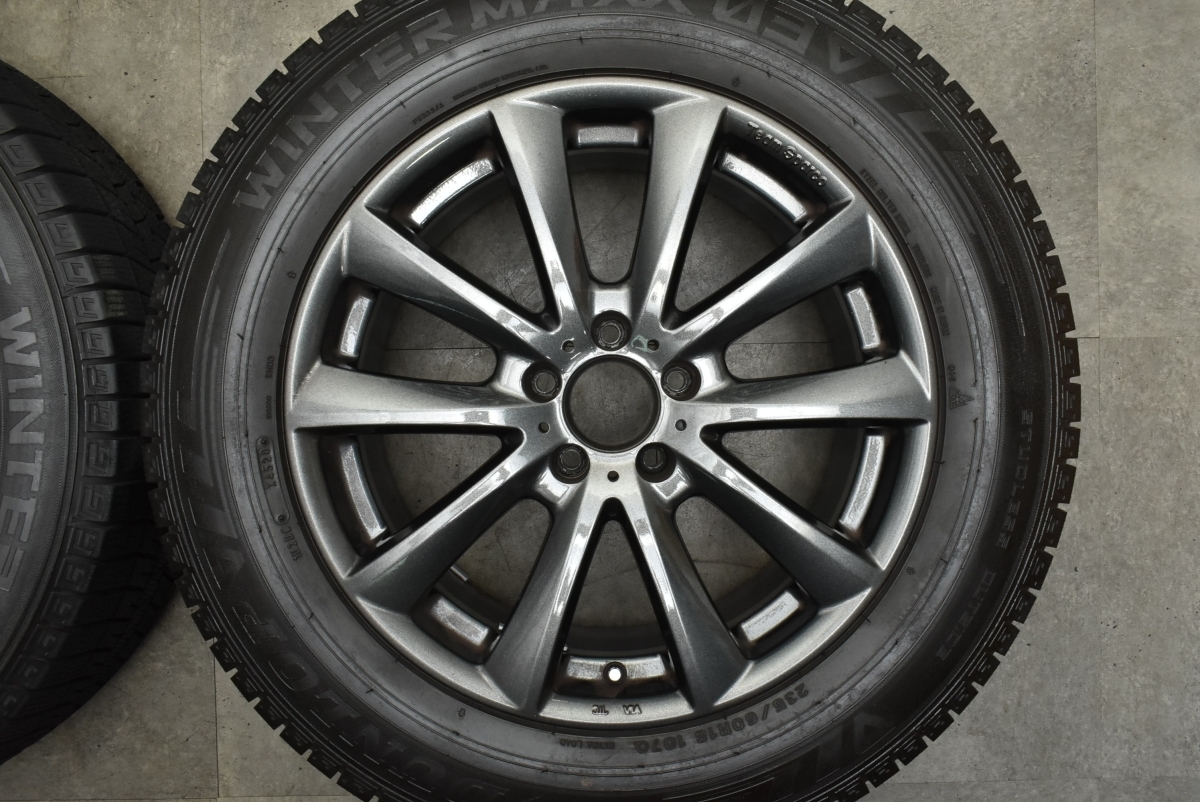 【バリ溝 美品】チームスパルコ 18in 8J +40 PCD112 ダンロップ ウィンターマックス03 235/60R18 ベンツ GLCクラス 純正サイズ 即納可能_画像4