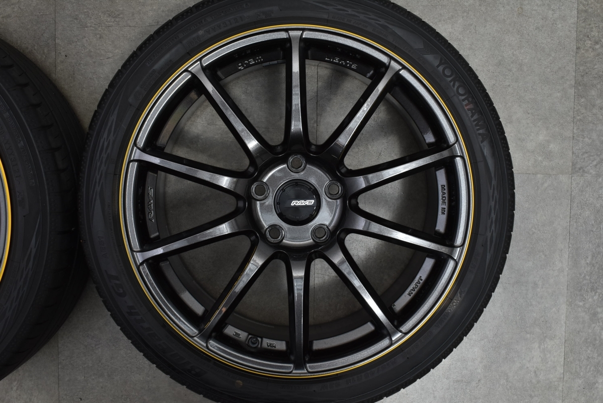 【美品】RAYS グラムライツ 57Transcend UNLIMIT EDITION 18in 7.5J +49 PCD114.3 ヨコハマ ブルーアース GT AE51 215/45R18 送料無料_画像4