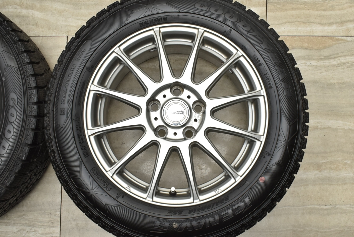 【良好品】ラブリオン 16in 6.5J +38 PCD114.3 グッドイヤー アイスナビ6 205/60R16 ノア ヴォクシー エスクァイア プリウスα SAI 即納可_画像4