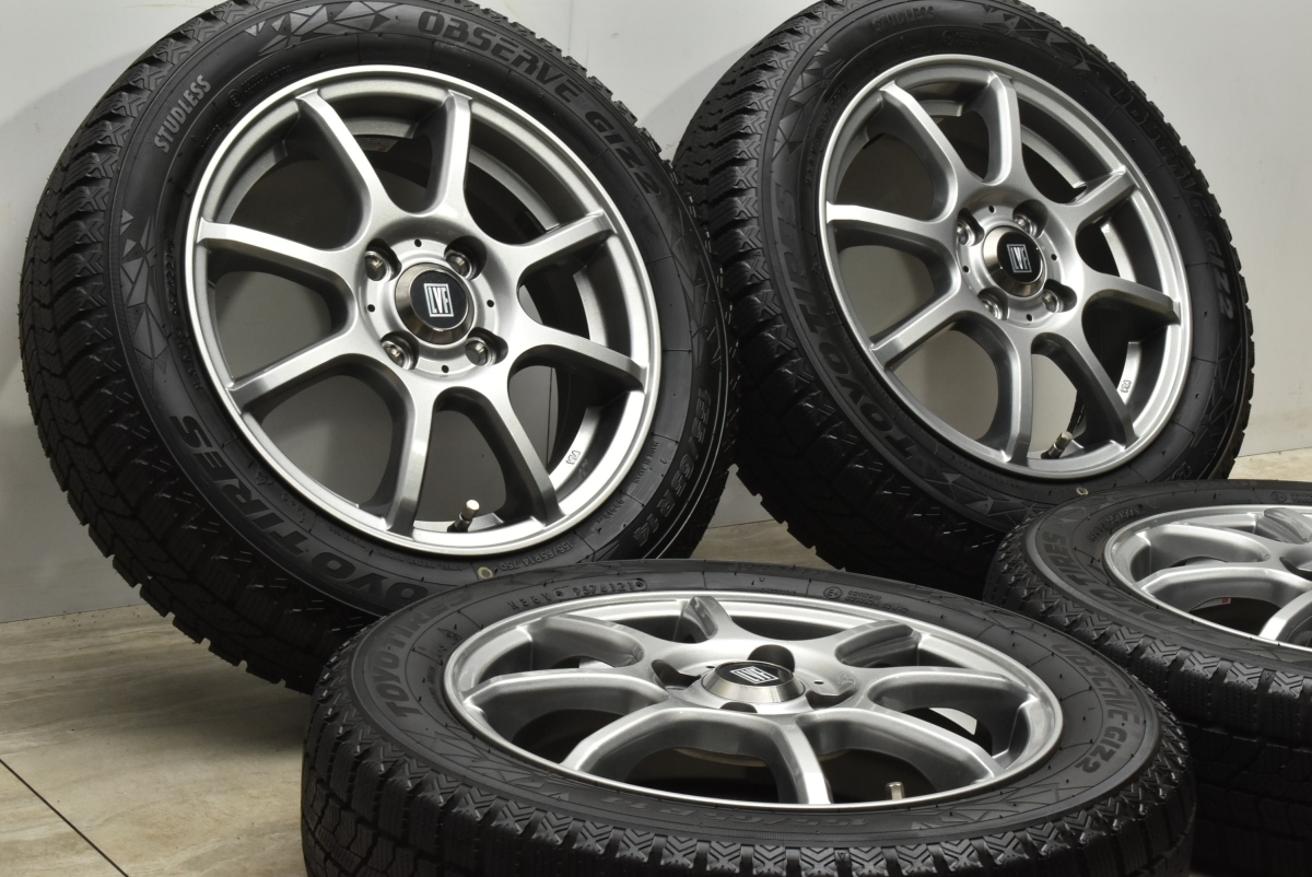 【バリ溝】LVF 14in 4.5J +45 PCD100 トーヨー オブザーブ GIZ2 155/65R14 N-BOX N-ONE デイズ サクラ ワゴンR アルト タント ムーヴ_画像2