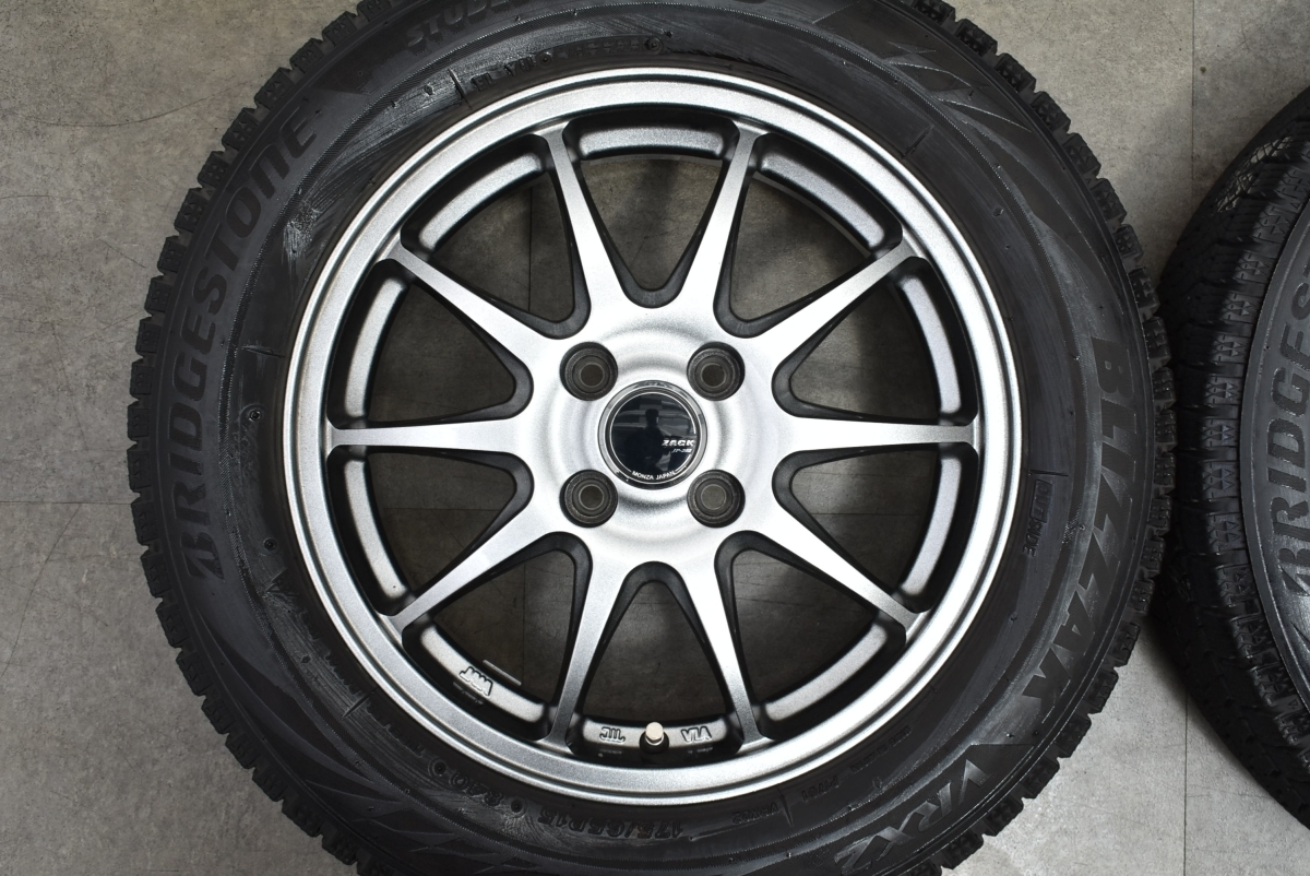 【美品 バリ溝】ザック 15in 5.5J +43 PCD100 ブリヂストン ブリザック VRX2 175/65R15 アクア フィールダー フィット スイフト イグニス_画像3