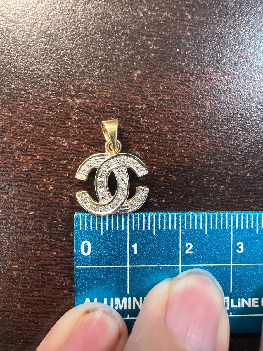 k18 ネックレス ダイヤモンド 0.15ct ココマークモチーフ-
