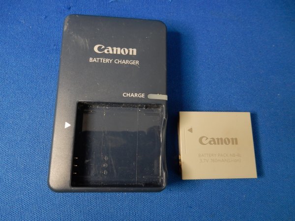 a007 バッテリー&充電器 キヤノン Canon NB-4L CB-2LV_画像1