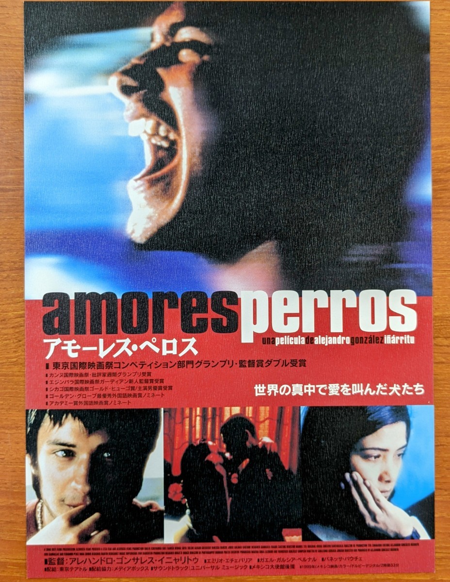 チラシ 映画「アモーレス・ペロス」２０００年、メキシコ映画。_画像1