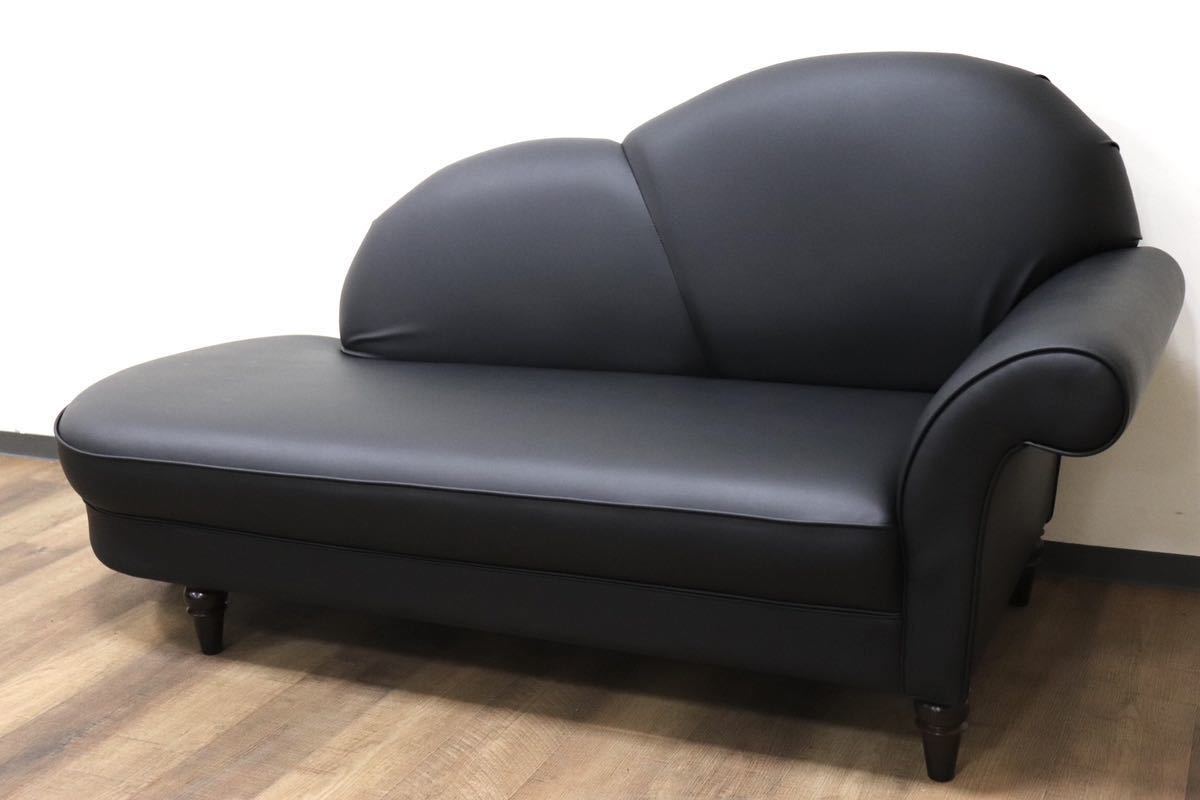 GMGH2700 Japan enzeru dress 2 seater . sofa love sofa lounge sofa reception soft leather black elegant European regular price approximately 20 ten thousand 