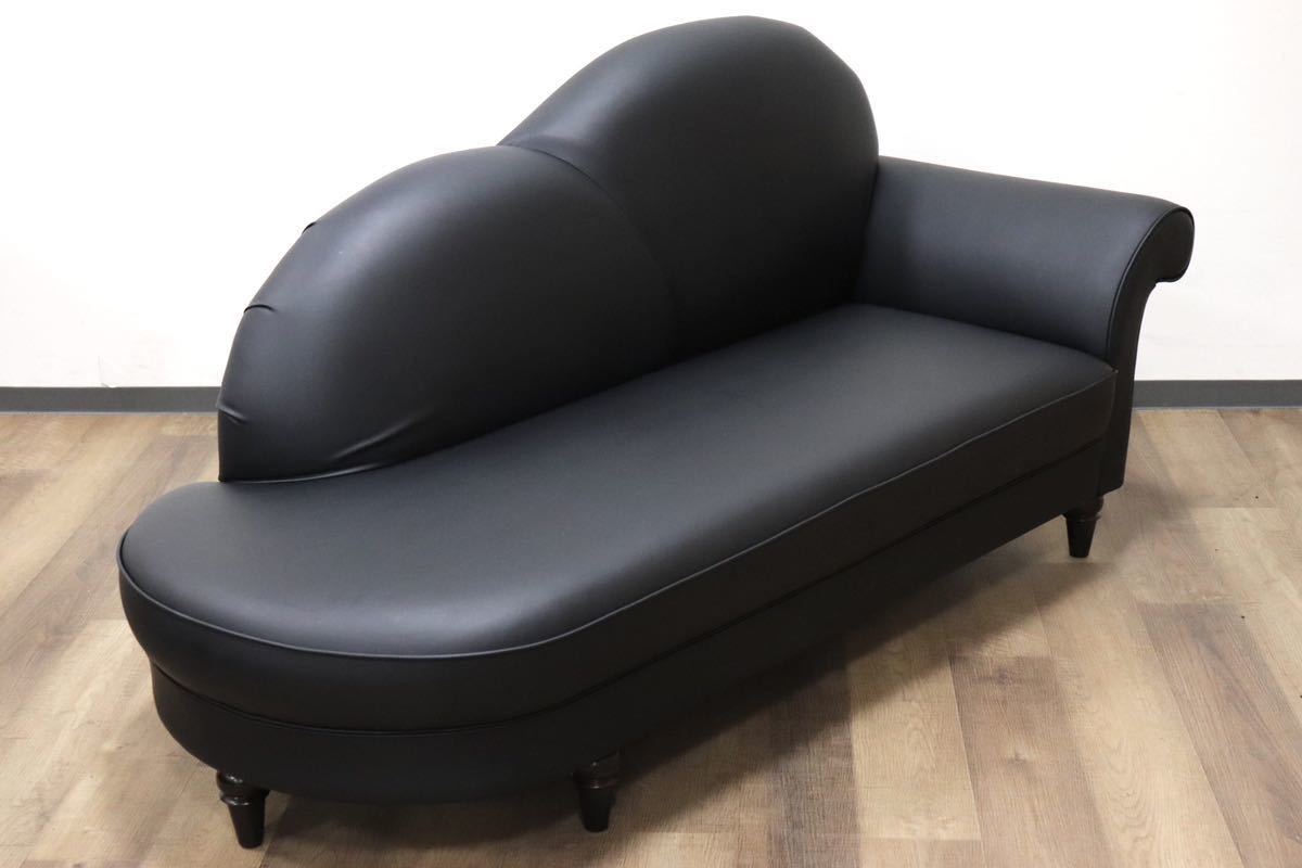 GMGH2700 Japan enzeru dress 2 seater . sofa love sofa lounge sofa reception soft leather black elegant European regular price approximately 20 ten thousand 