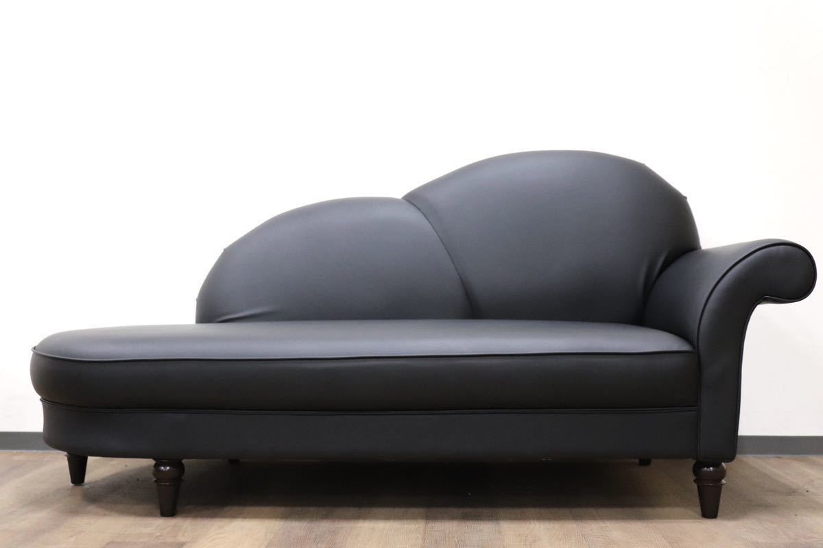 GMGH2700 Japan enzeru dress 2 seater . sofa love sofa lounge sofa reception soft leather black elegant European regular price approximately 20 ten thousand 