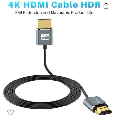 Twozoh HDMIケーブル 柔らか 1.5M HDMIケーブル細線 ハイパースリム HDMI 2.0ケーブル 軽量 4K HDMI短い 極細3D/4K@60Hz 2160P 1080P_画像6