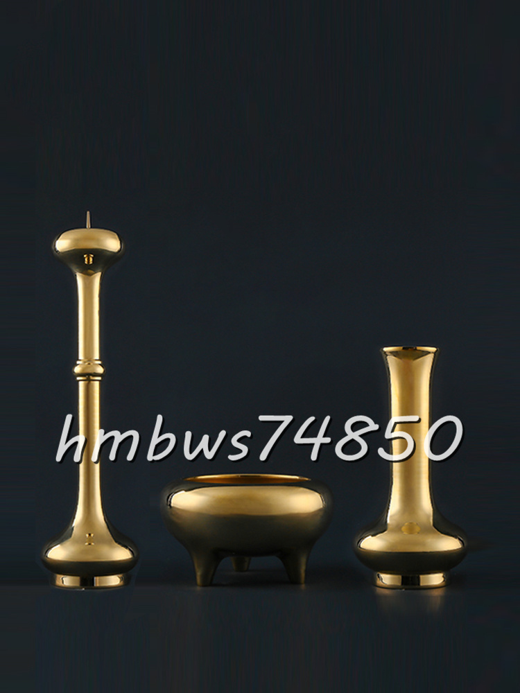 密教法具 寺院用仏具」大型 寛通型 五具足 三具足 花立1 密教法具 寺院用仏具」大型 寛通型 五具足 三具足 花立1