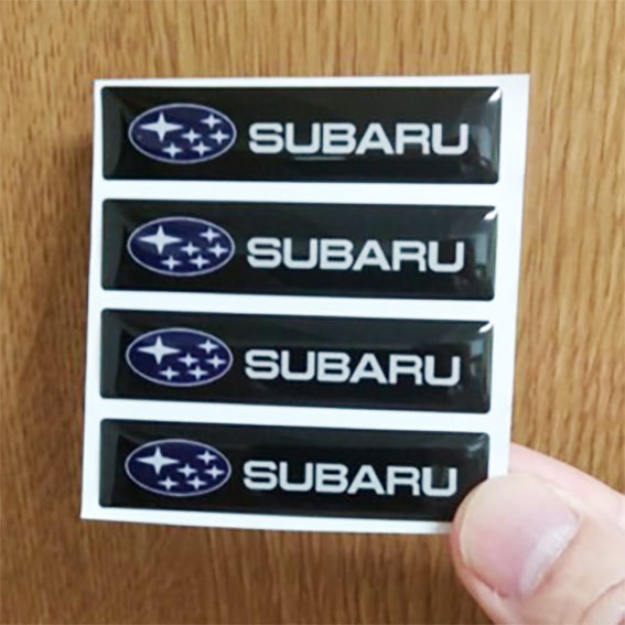 SUBARU スバル　エポキシ３Dステッカー　４個セット　Aタイプ_画像3