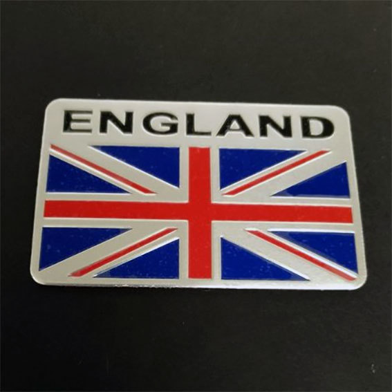イングランドの国旗　アルミニウムステッカー　１枚_画像1
