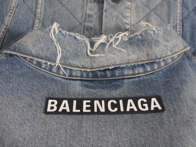 超レア！新品★BALENCIAGA　36万★デムナ　デニムドッキングコート　×ウール　ユニセックス　36_画像8