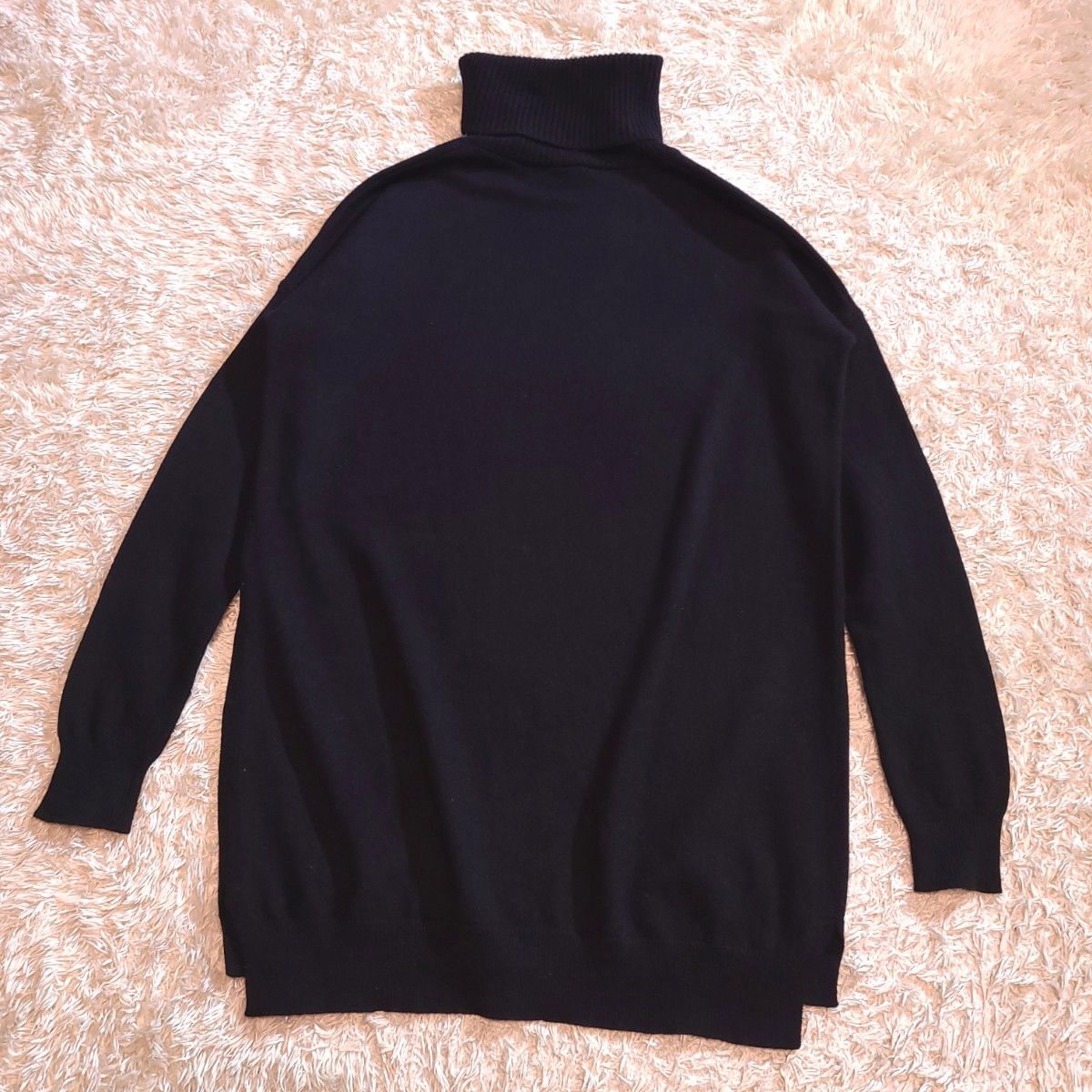 セオリーリュクス theory luxe カシミヤ100% タートルネック セーター 黒 ブラック 38 M 上品 高級 極美品