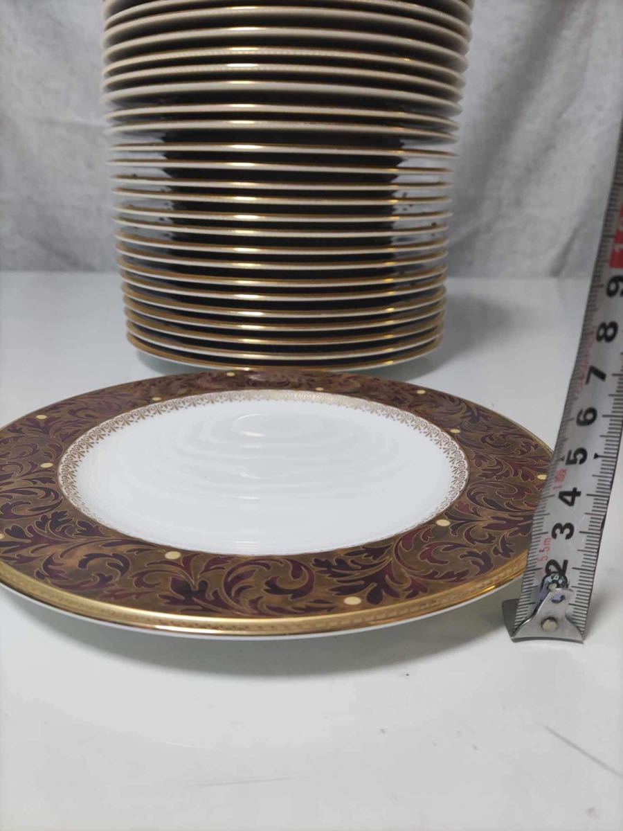 BIG SALE★★ おすすめ★★NORITAKE XAVIER GOLD USED DISHES PLATES ノリタケ ザビエル ゴールド 21.8 cm並行輸入品 30皿セット中古です。の画像6