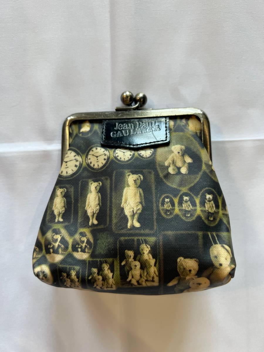 Jean Paul GAULTIER ジャンポールゴルチエ ゴルチェ　テディ　ドール　がま口　財布　ポーチ　コインケース　アーカイブ archive pouch_画像1