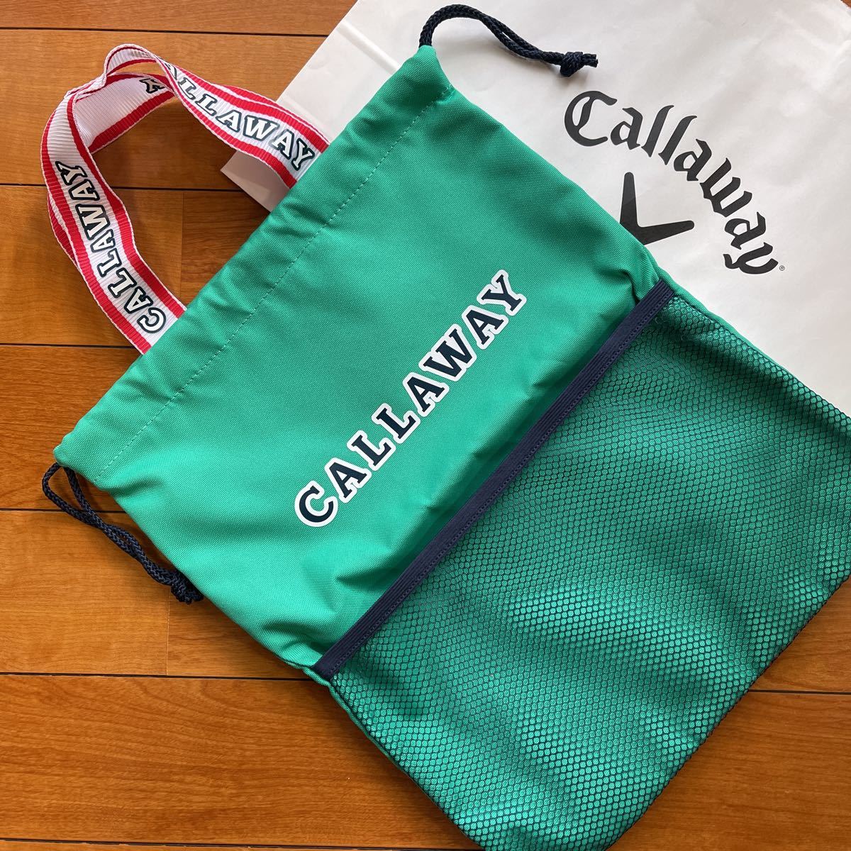  бесплатная доставка Callaway Callaway Golf новейший NEWLOGO сумка для обуви 2 -слойный структура крепкий полосный Logo руль + draw код MESH карман P.Mint( выгодная покупка ) новый товар 