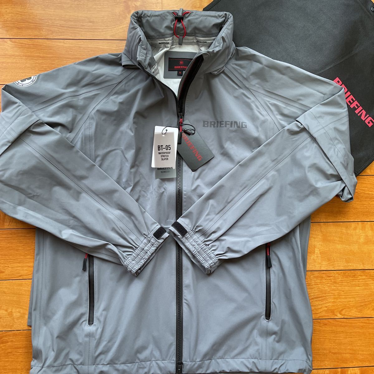  бесплатная доставка BRIEFING GOLF Briefing MENS новейший 3LAYER WATER PROOF дождь жакет DUALFORCE водонепроницаемый водостойкий водонепроницаемый . переустановка капот сумка ( сильно сниженная цена XL) новый товар 