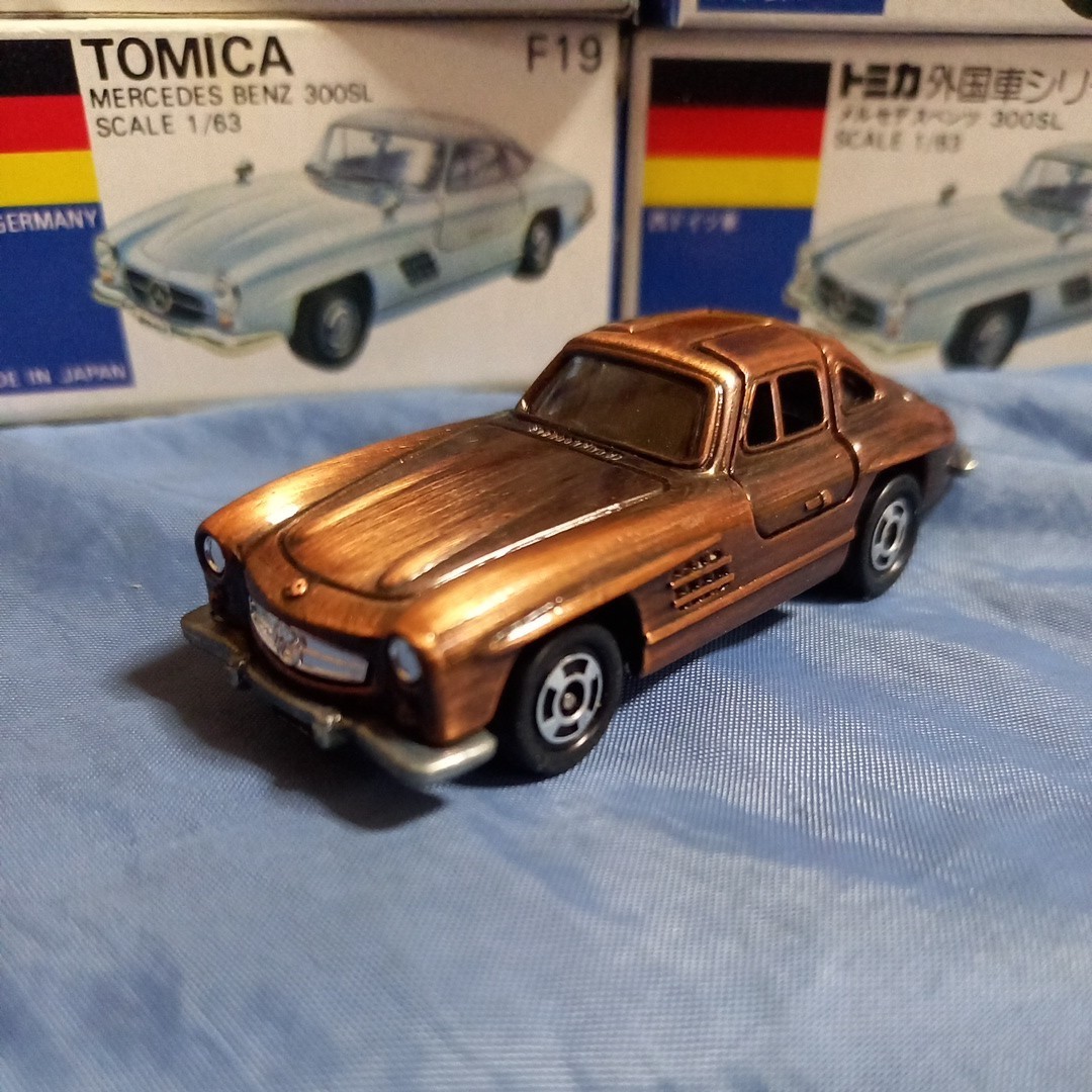 トミカ メルセデス・ベンツ 300SL F19 K.T.M.C 特注 4種セット 日本製 青箱 金 銀 銅艶なし銀 _画像5