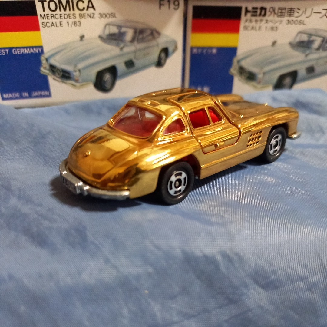 トミカ メルセデス・ベンツ 300SL F19 K.T.M.C 特注 4種セット 日本製 青箱 金 銀 銅艶なし銀 _画像8