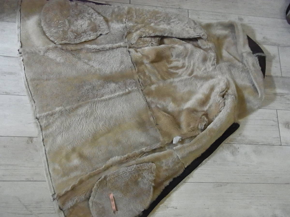  prompt decision 18/16 Italy made GELLI top class real mouton hood coat 38 size DEUXIEME CLASSE service Brown 