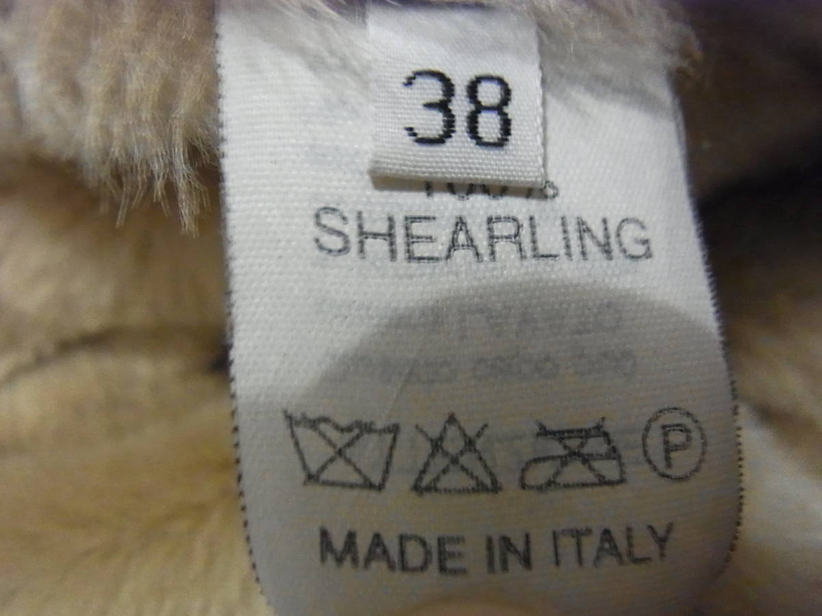  prompt decision 18/16 Italy made GELLI top class real mouton hood coat 38 size DEUXIEME CLASSE service Brown 