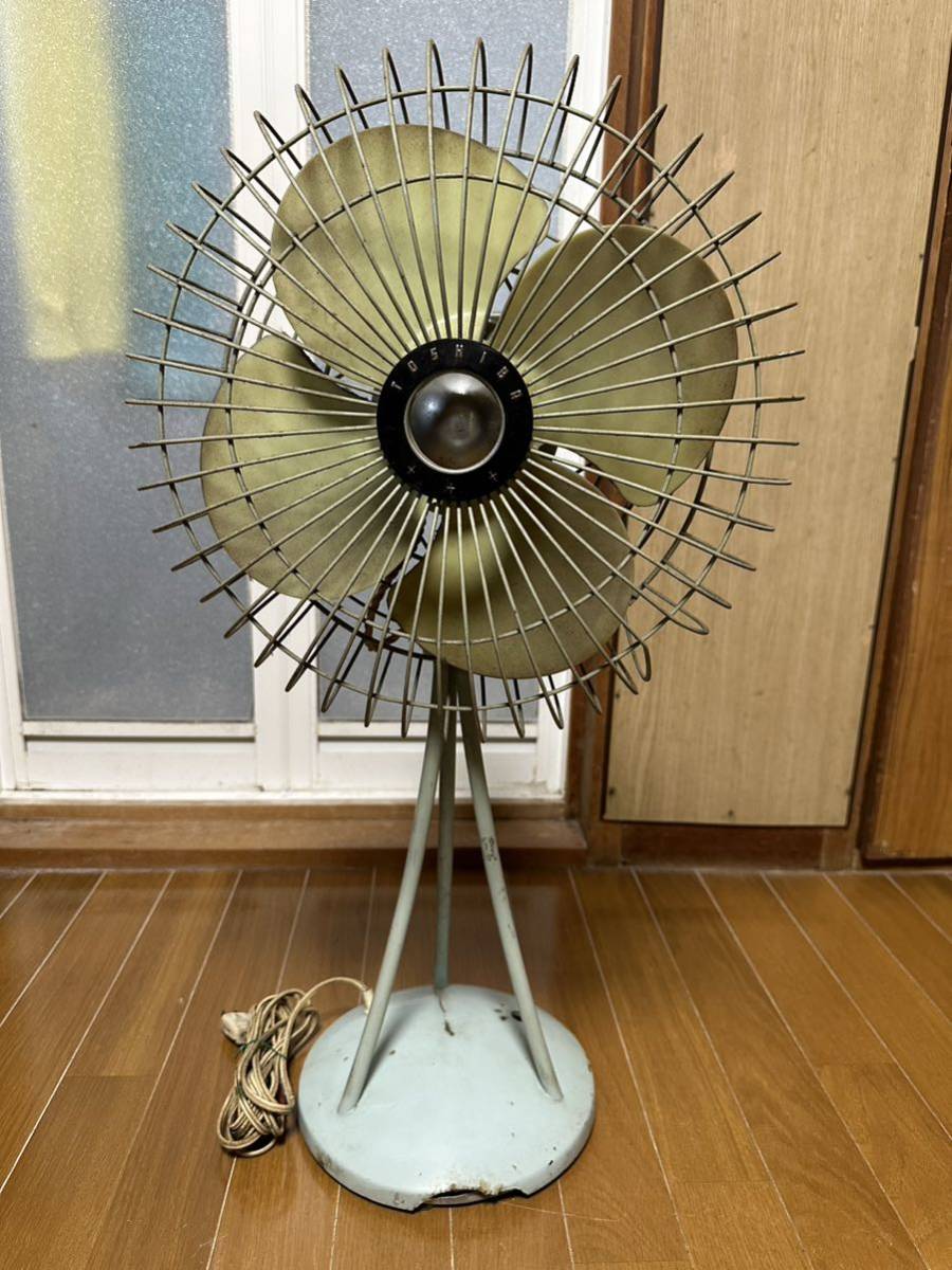  Toshiba TOSHIBA old electric fan type HA 30cm 3ps.@ legs 3 legs Showa Retro antique Vintage rare junk other 