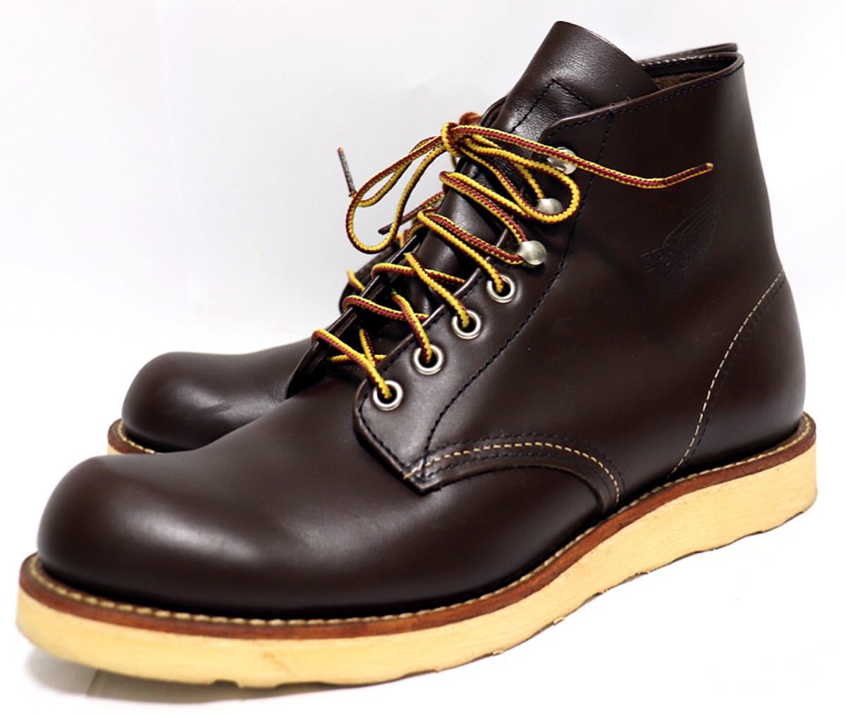 [ usage little ] beautiful goods! RED WING 8.5D 26.5. race up boots plain tu chocolate high class shoes original leather Work free shipping!