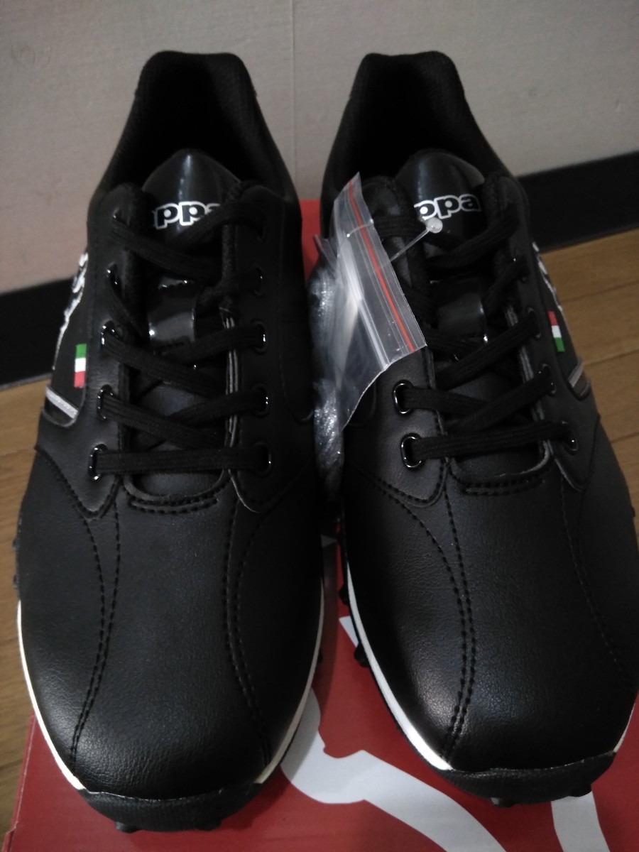  translation have free shipping Kappa spike less golf shoes 24.5cm( absolute size 25.0cm) black unused goods 