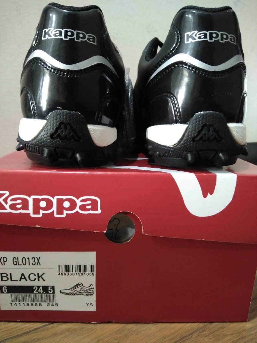  translation have free shipping Kappa spike less golf shoes 24.5cm( absolute size 25.0cm) black unused goods 