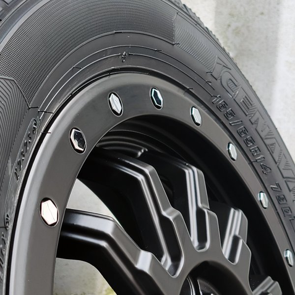 国産 冬タイヤ 165/65R14 新品 タイヤ ホイール セット 4本 グッドイヤー アイスナビ 7 S500P S510P JJ2 ハイゼット ジャンボ NVAN_画像7