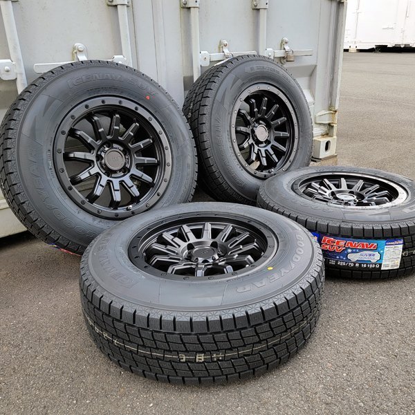 新品 スタッドレス 16インチタイヤホイール 4本セット 国産 GOODYEAR ICENAVI SUV 215/70R16 225/70R16 RAV4 CX5 デリカ D5 DELICA:D5_画像1