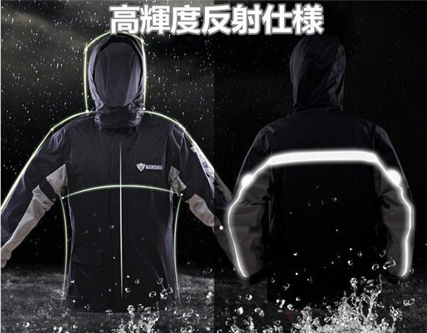 バイク レインウェア バイクレインスーツ メンズ レインスーツ メンズ 上下セット 雨具 雨カッパ 防水 防寒 超軽量 透湿 作業_画像7