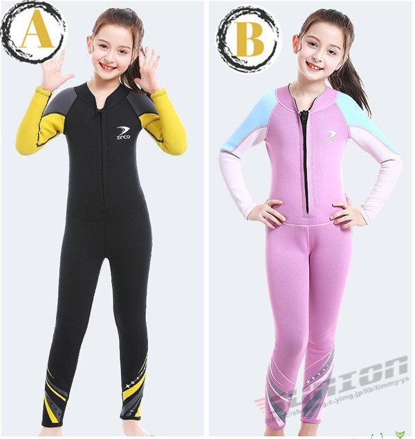  wet suit for children 2.5mm surfing full suit back Zip neoprene diving marine sport 