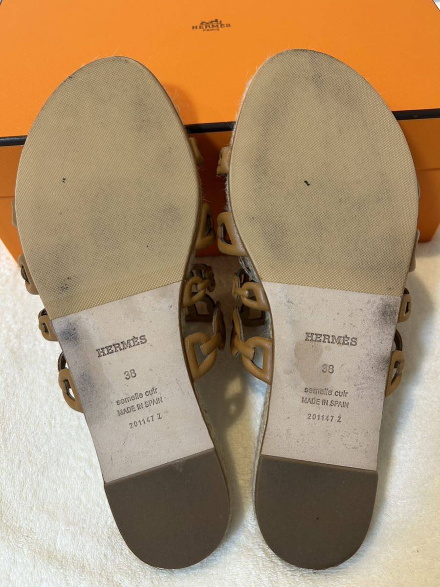 HERMES エルメス アンコーヌ エスパドリーユ シェーヌダンクル