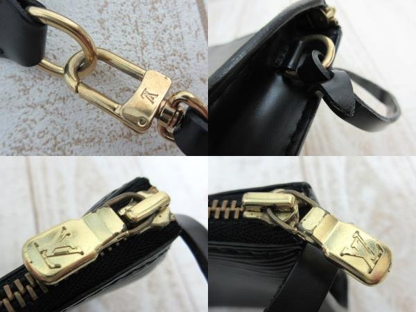 LOUIS VUITTON/ルイヴィトン：エピ ポシェット・アクセソワール ノワール アクセサリーポーチ M52942 中古/USED/正規品/LV_画像9