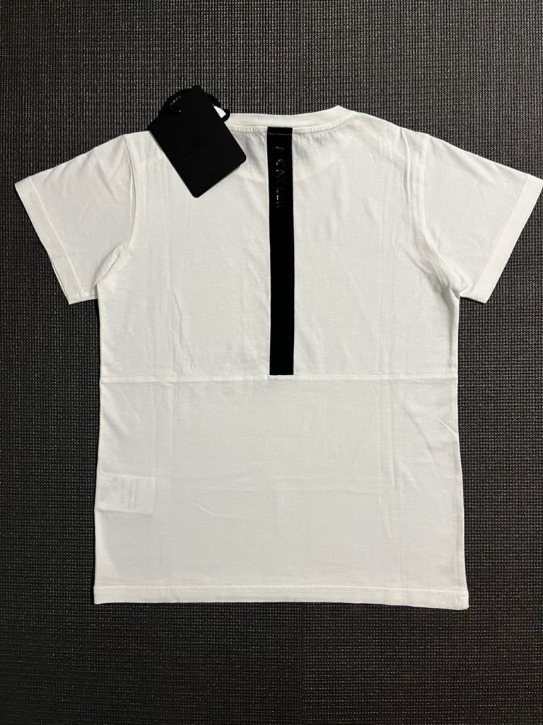 新品 モンクレール MONCLER 最高級　Tシャツ　　背面ライン　ロゴ　白　マーク 　S　モンクレールジャパンタグ付き正規品