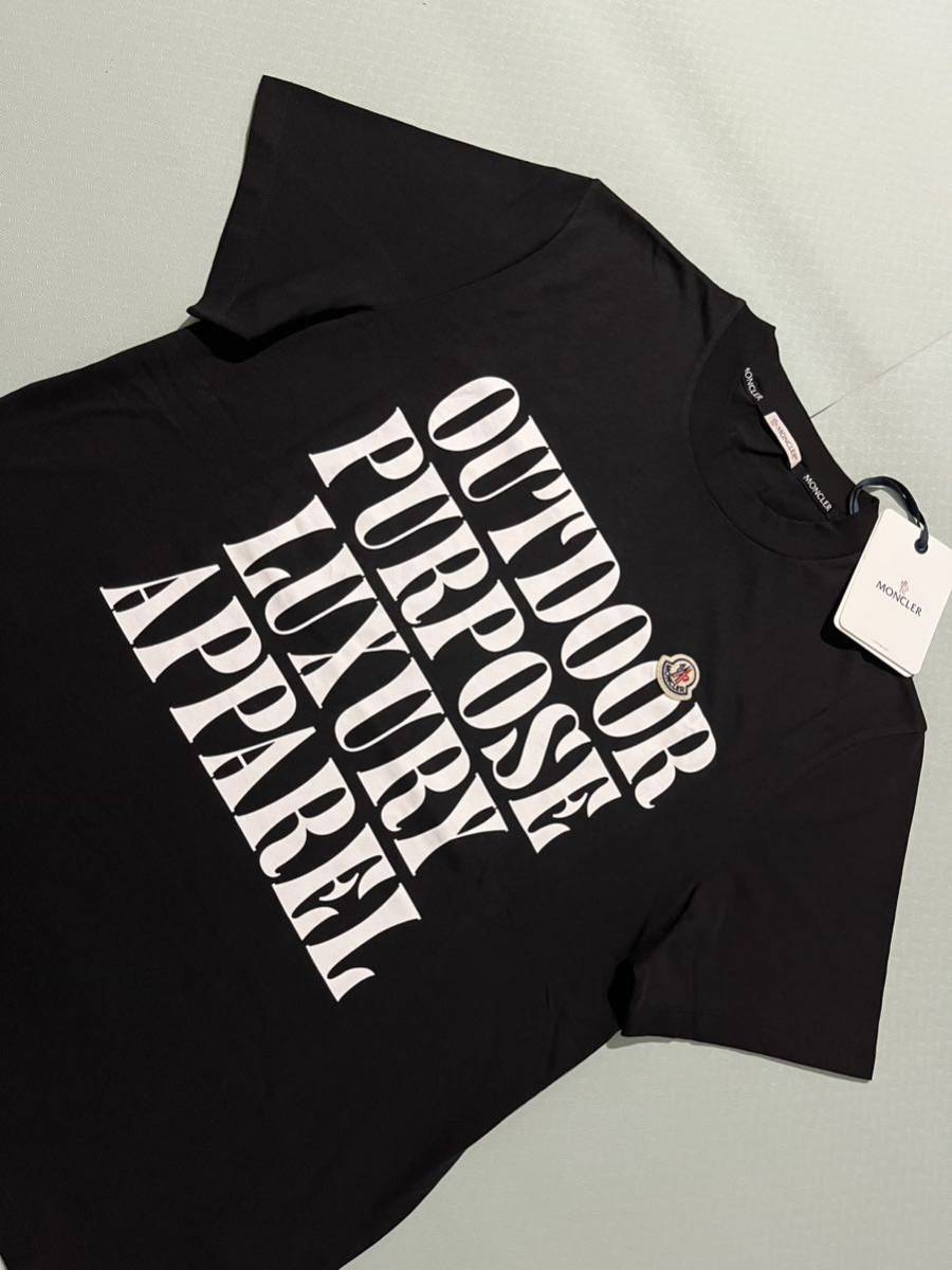 新品 モンクレール MONCLER 最高級　Tシャツ　両面　ロゴ　黒 マーク　XL　　モンクレールジャパンタグ付き正規品_画像2