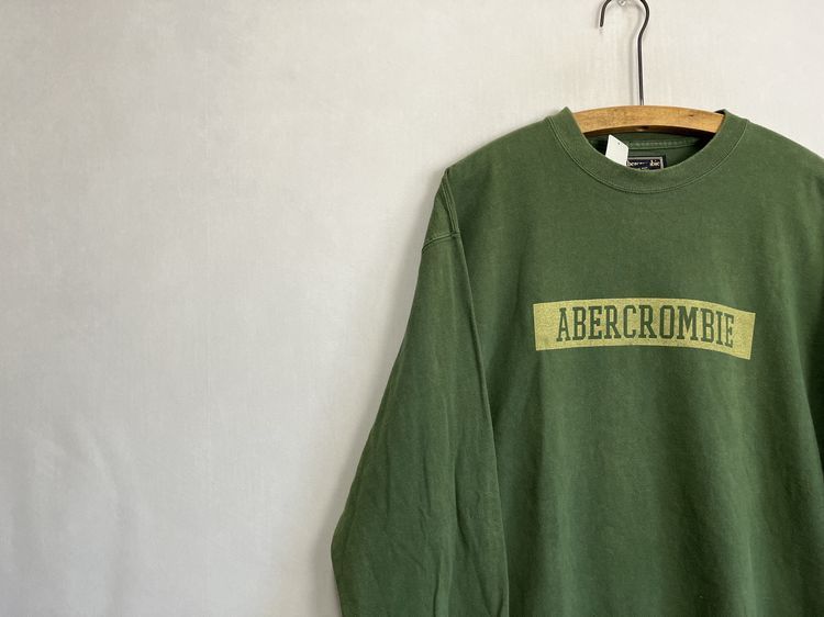 グッドプリント90sビンテージAbercrombie&fitchアバクロンビーアンドフィッチ長袖ロゴプリントTシャツLアメカジストリートnr24094_画像1