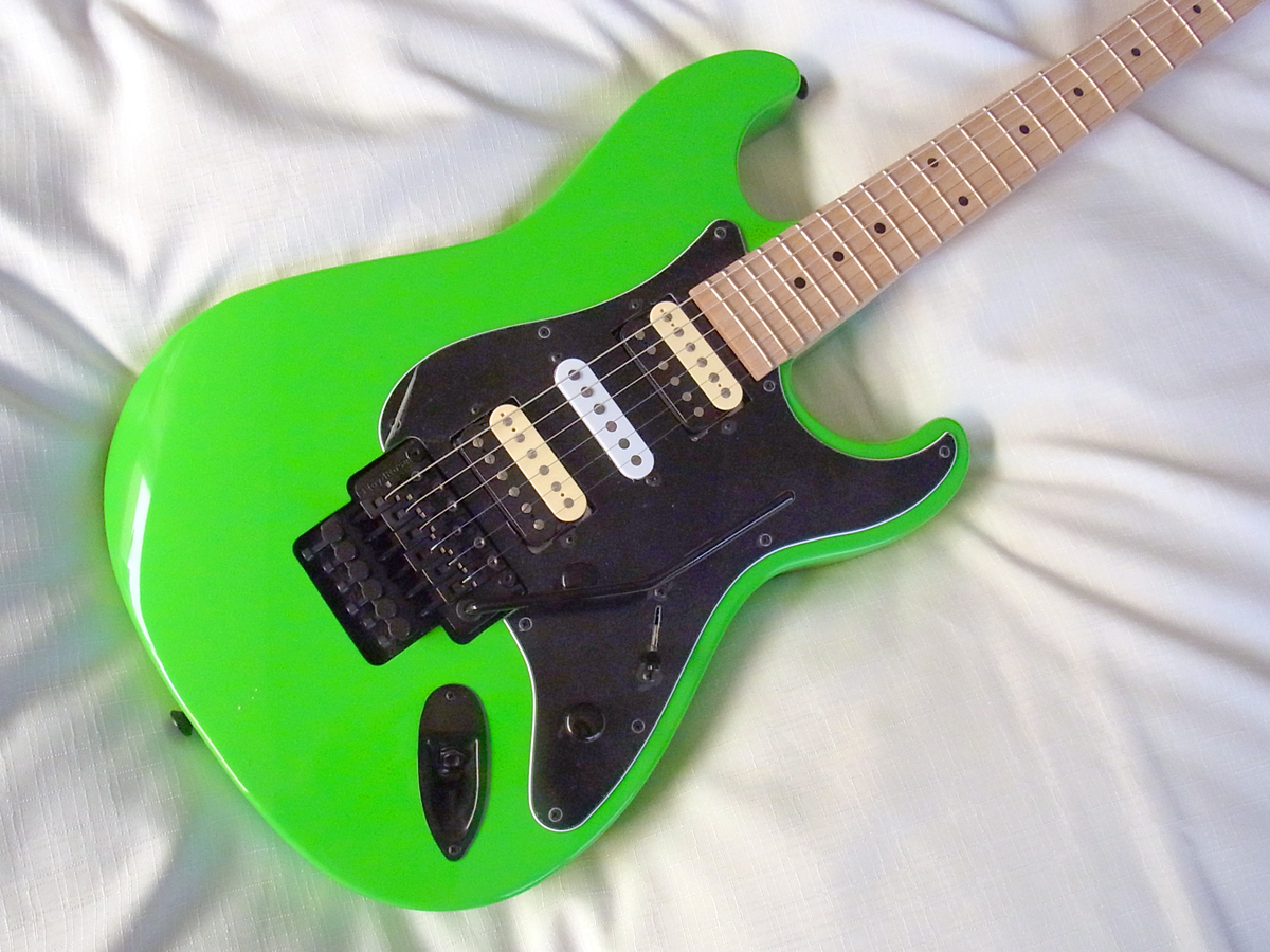 steve vai green meanie guitar.