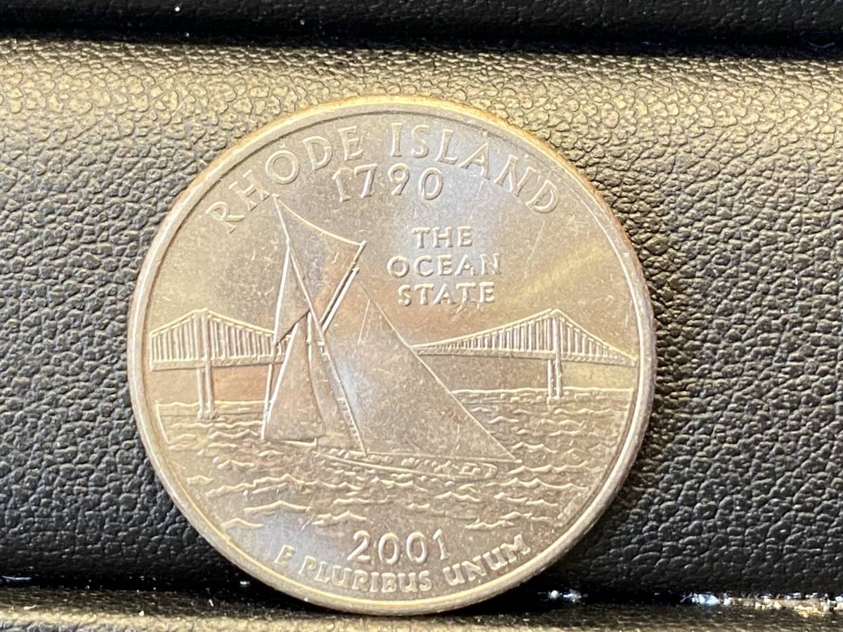 アメリカ　25セント硬貨　クオーター ドルコイン1999年 2000年 2001年 ミントマーク P D 混合 計9枚 古銭 硬貨外国コイン　様々な絵柄★602_画像8