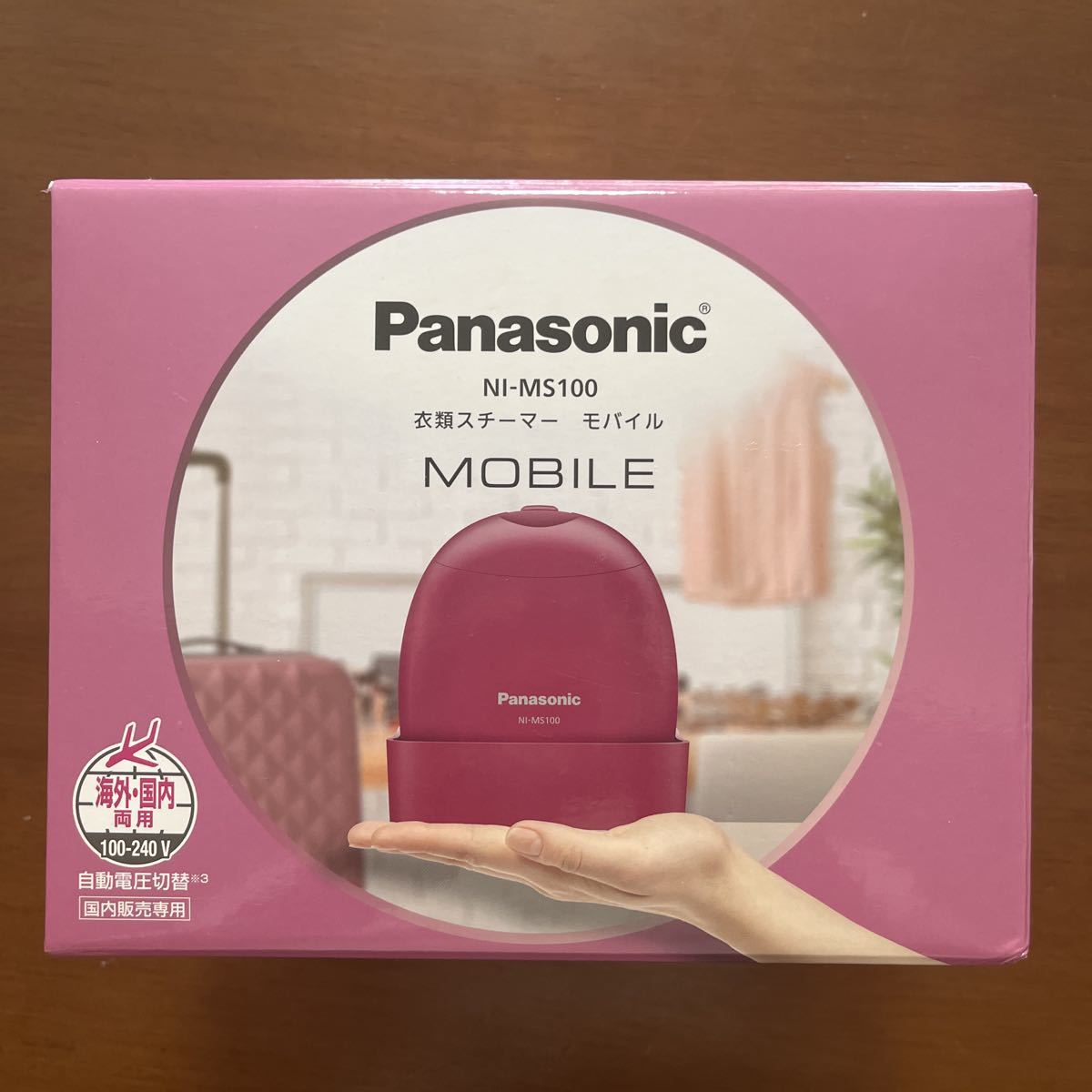 Panasonic 衣類スチーマー NI-MS100-VP ビビッドピンク_画像1