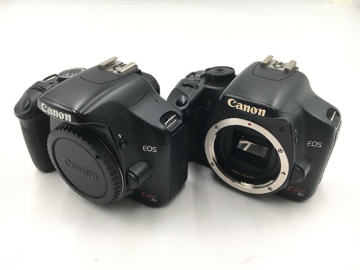 ♪▲【Canon キャノン】デジタル一眼レフカメラボディ EOS Kiss X2 まとめ売り 1025 8_画像1