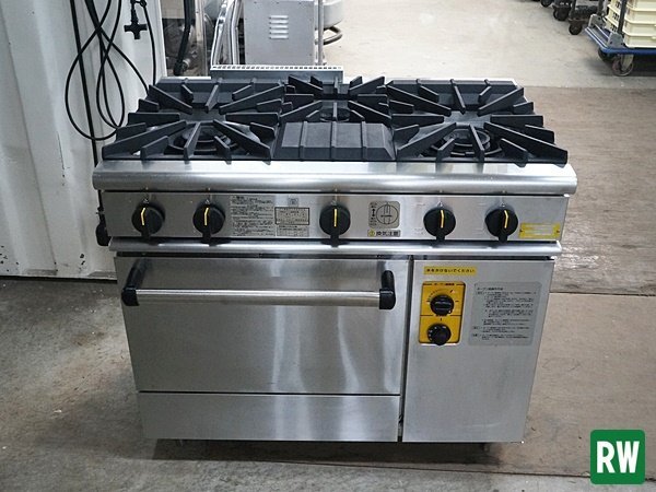 3. gas range comet Kato XY-960 LP gas 900×600×800mm oven attaching 3. gas-stove gas oven business use [3-239196]