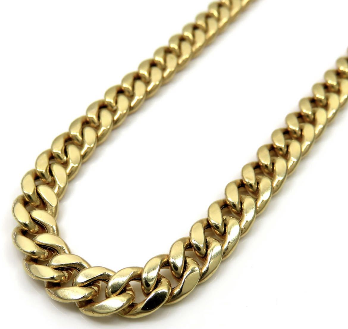 10K yellow gold Miami cuban link chain Miami cue van chain gold chain flat 10 gold 