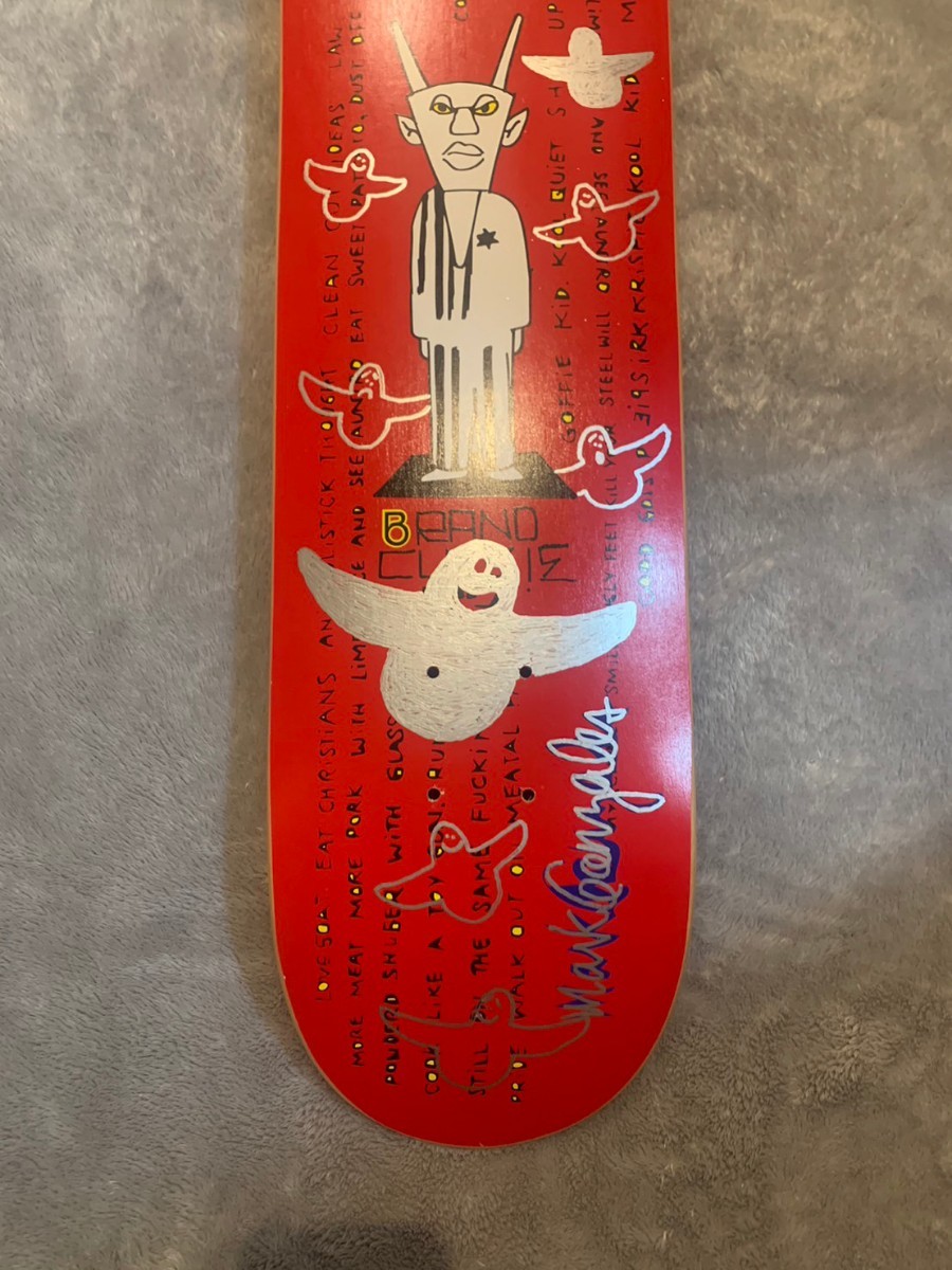 アート作品 MARK GONZALES GONZ マークゴンザレス untitled skateboard スケートボード デッキ 直筆イラスト サイン入り_画像3