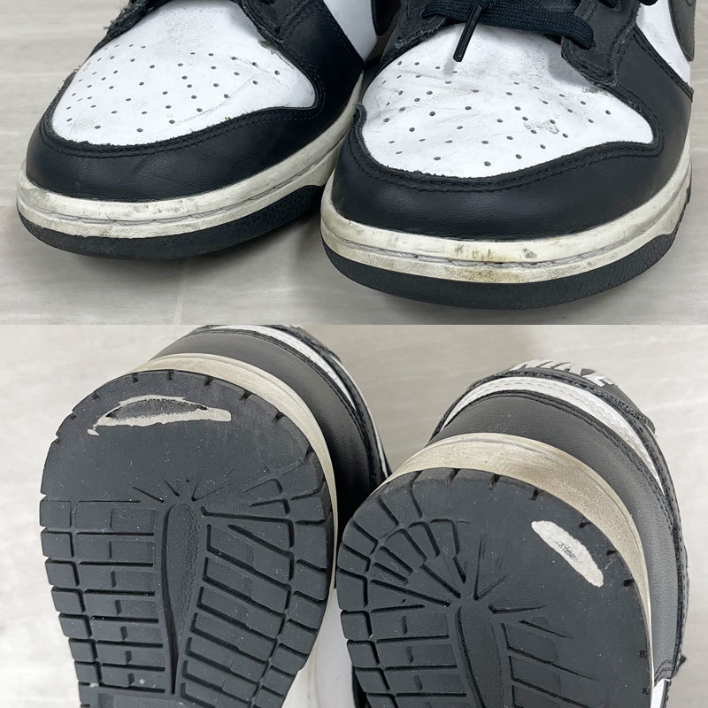 1円～！【HA871】中古　NIKE/ナイキ　DUNK LOW RETRO WHITE BLACK ダンク ロー レトロ　DD1391-100　ホワイト/ホワイト/ブラック　26.5cm_画像9