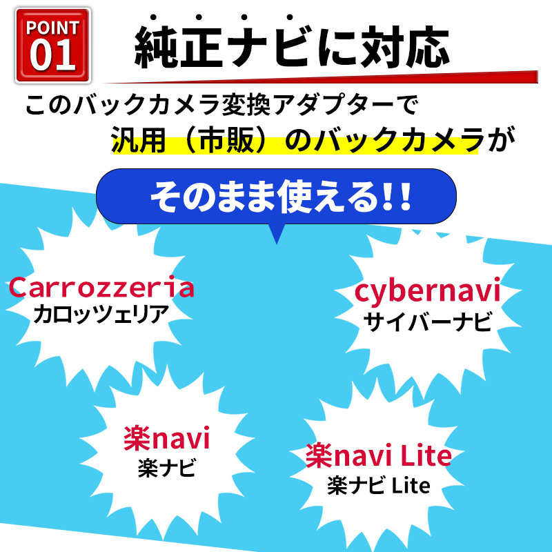 バックカメラ 変換 カロッツェリア pioneer リアカメラ AVIC-HRZ990 AVIC-ZH09CS AVIC-ZH09 AVIC-MRZ99 rd-c100 互換 変換 ハーネス rca_画像3