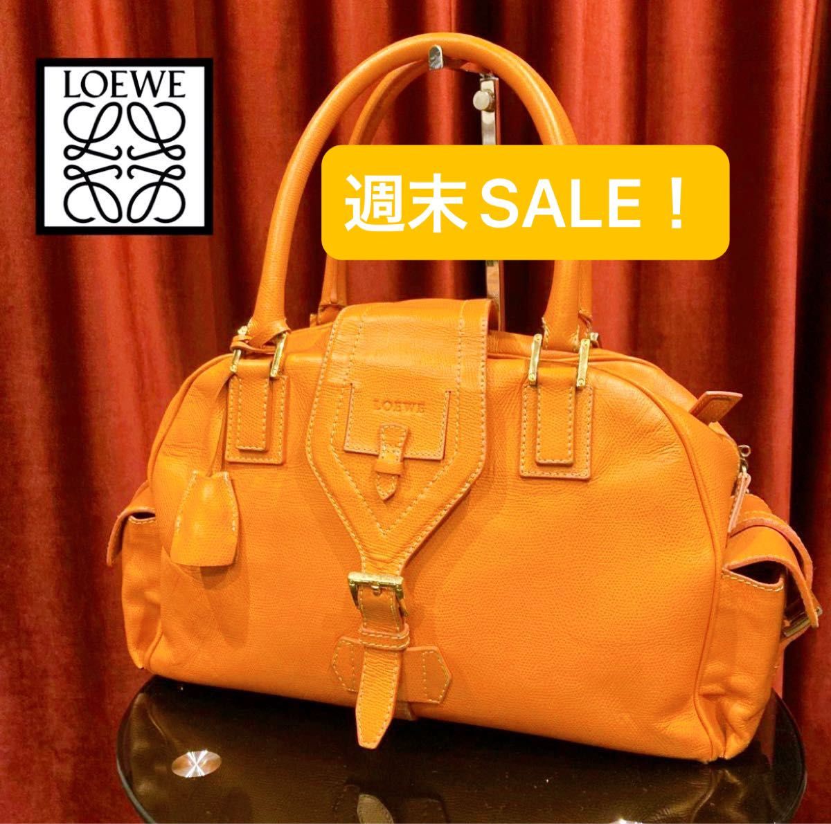 ロエベ LOEWE ハンドバッグ レザー アナグラム アマソナ 鍵付き